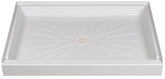 Durabase 3248M Shower Base, 32 in L, 48 in W, 5-1/2 in H, Fiberglass, White